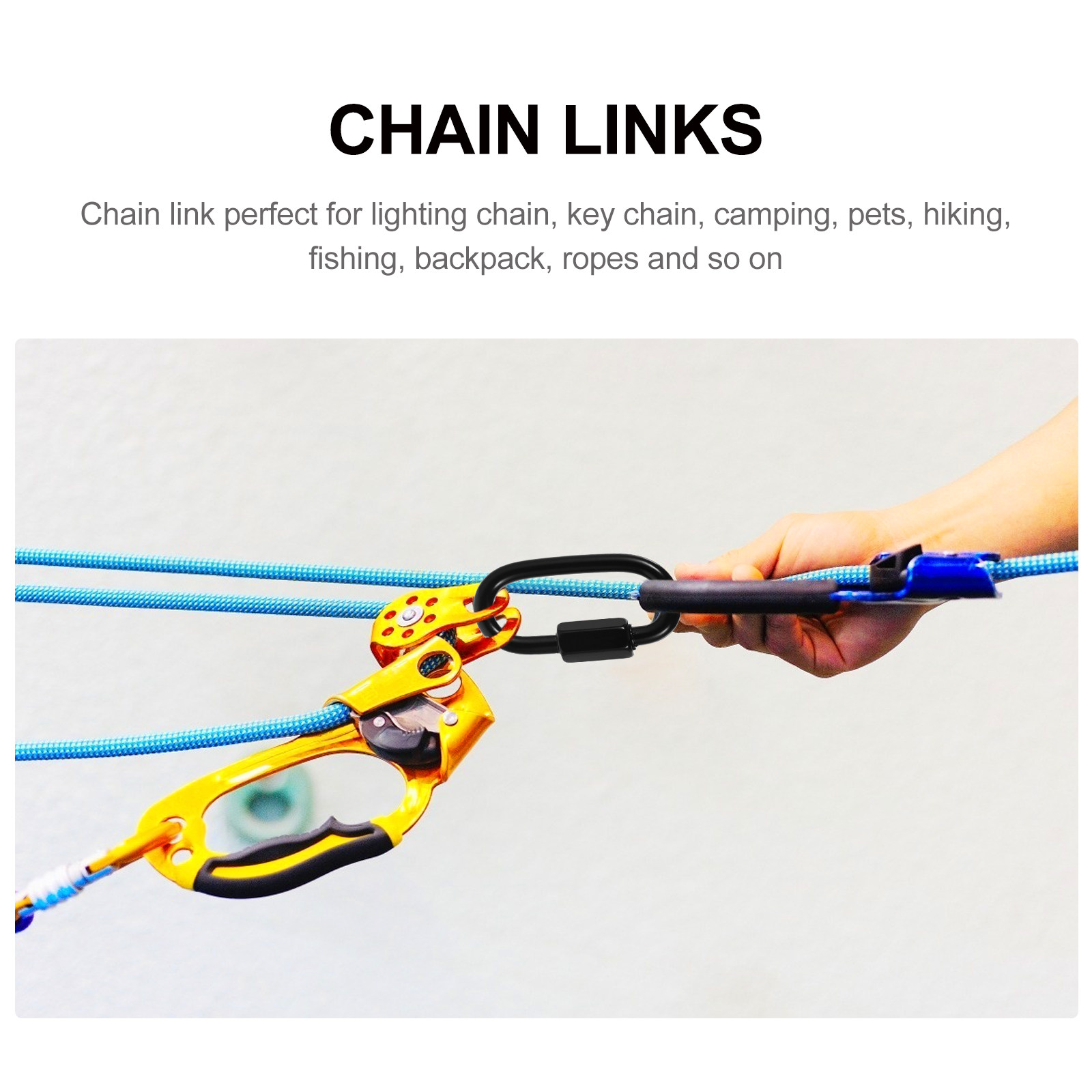8Pcs Quick Links Black Stainle - огляд і ціна Chain Quick Link